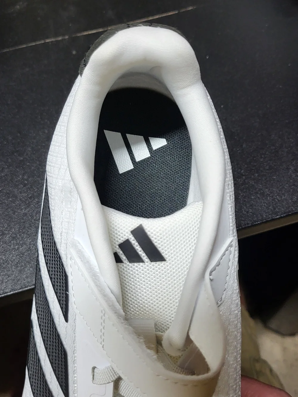 *NEW* Adidas Duramo EL K White/Black Running Sneakers Shoes Size 4  IG2461